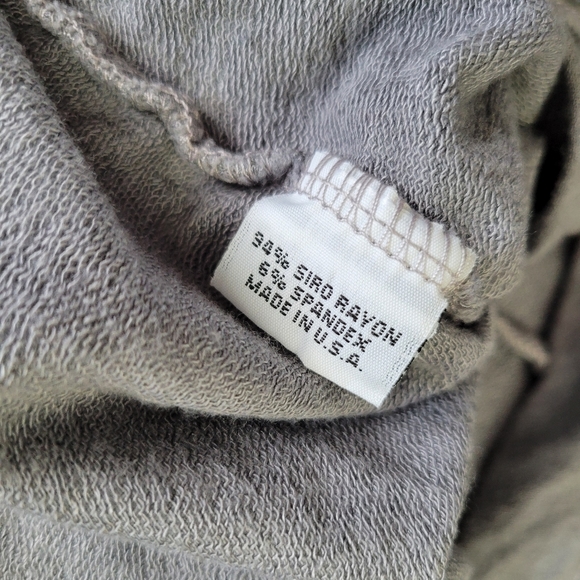 Bryn Walker Lagenlook Tunic Top Short Sleeve Gray Artsy Rayon Terry Blend Small - Picture 5 of 7